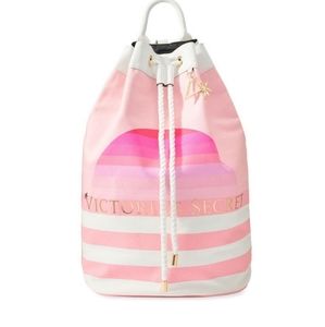 Victoria's Secret Striped Cinch Backpack